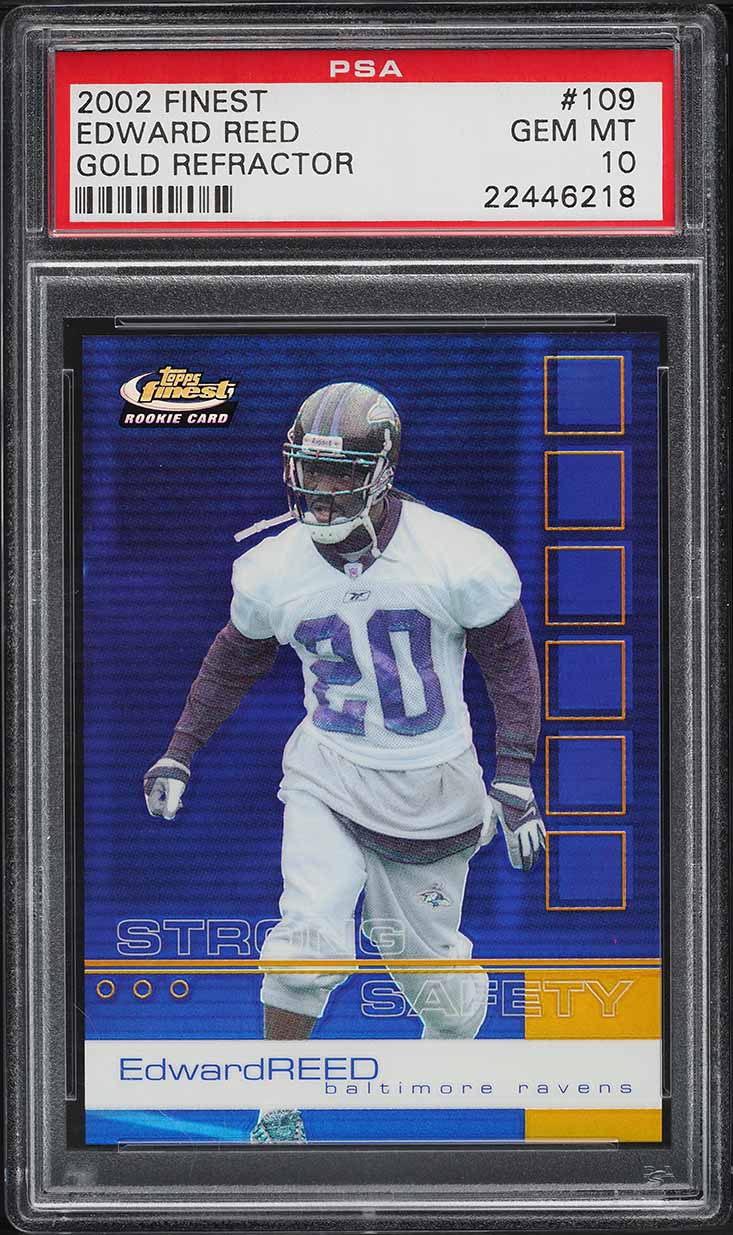 2002 Finest Gold Refractor Edward Reed ROOKIE /25 #109 PSA 10 GEM MINT