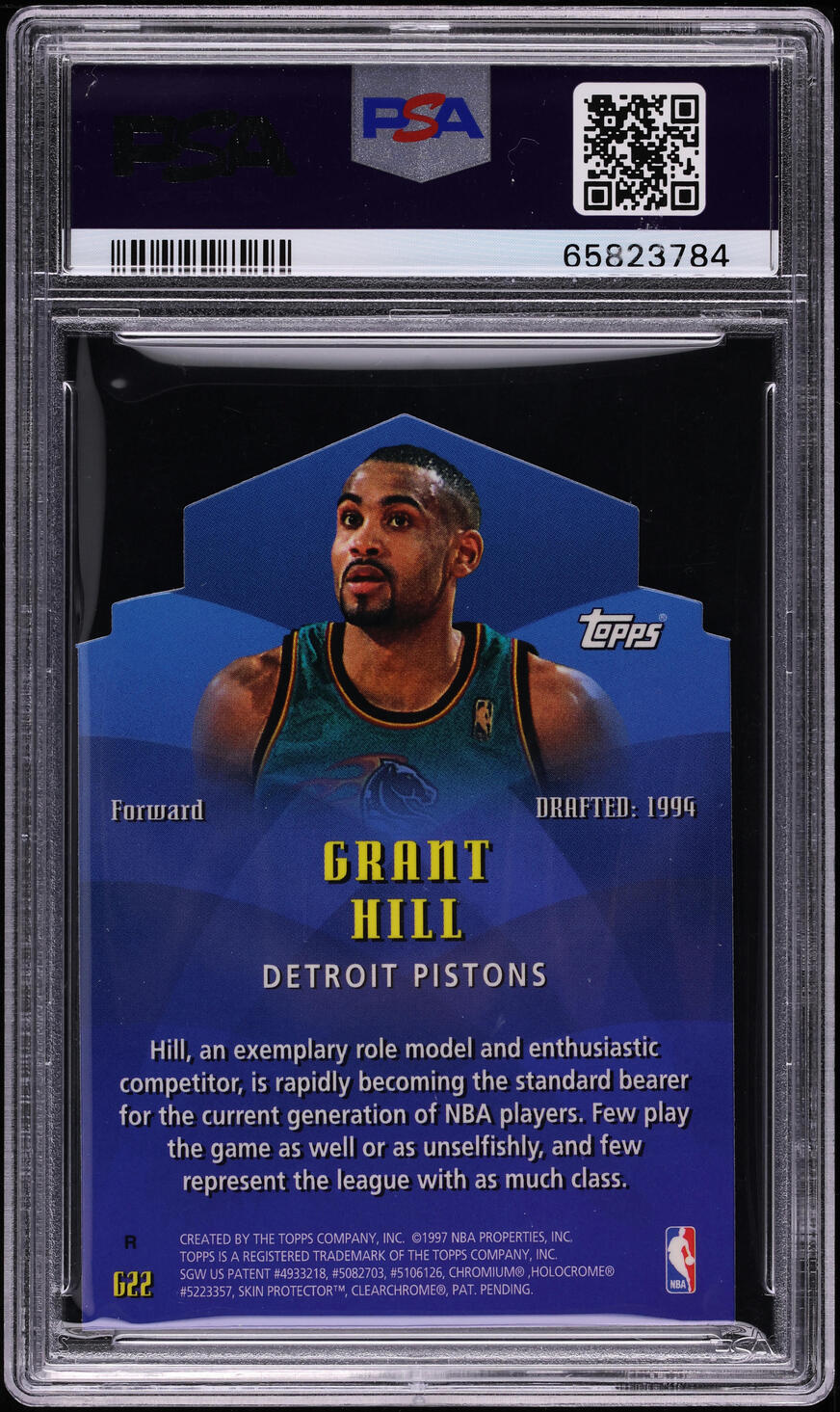 1997 Topps Generations Refractor Grant Hill #G22 PSA 10 GEM MINT