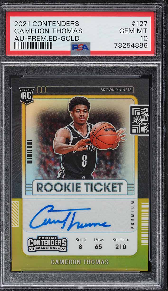 2021 Panini Origins Red Cameron Thomas ROOKIE AUTO DNA 10 /99 #RA