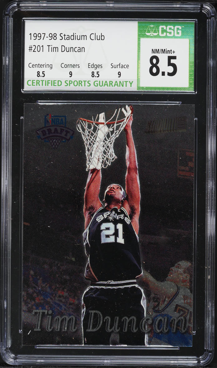 1997 Stadium Club Members Only Tim Duncan #201 CSG 8.5 NM-MT+