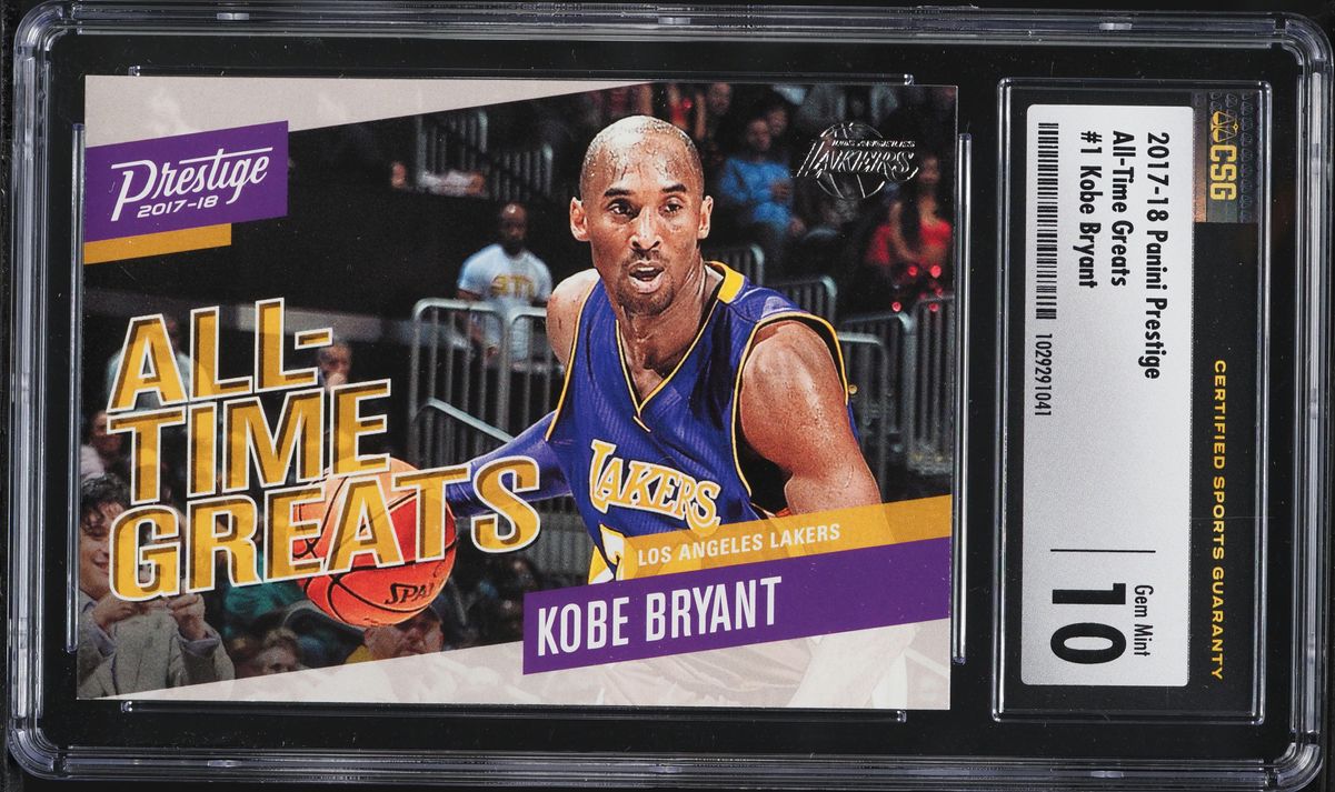 2017 Panini Prestige All-Time Greats Kobe Bryant #1 CSG 10 GEM MINT