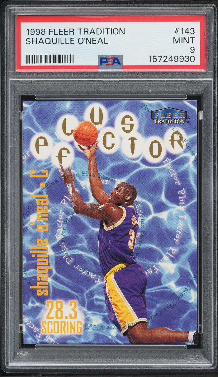 1998 Fleer Tradition Shaquille O'Neal #143 PSA 9 MINT