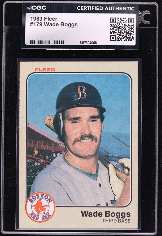 1983 Fleer Wade Boggs ROOKIE #179 CGC AUTH