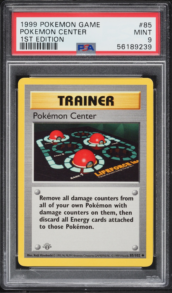 1999 Pokemon Base Set Shadowless 1st Edition Pokemon Center #85 PSA 9 MINT