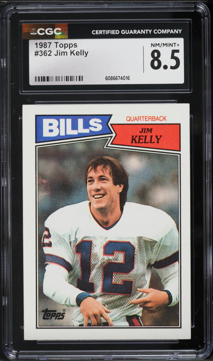 1987 Topps Football Jim Kelly ROOKIE #362 CGC 8.5 NM-MT+