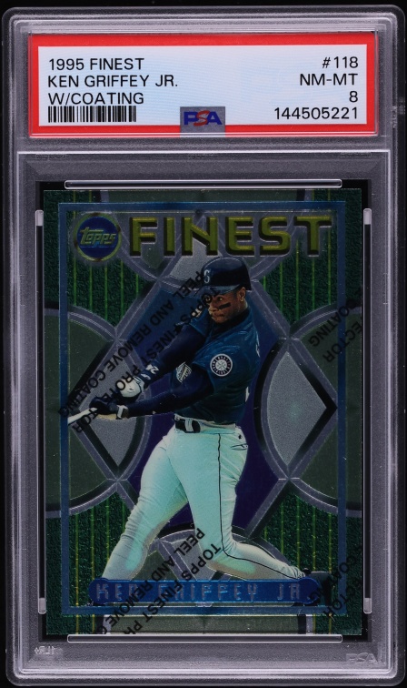 1995 Finest w/ Coating Ken Griffey Jr. #118 PSA 8 NM-MT