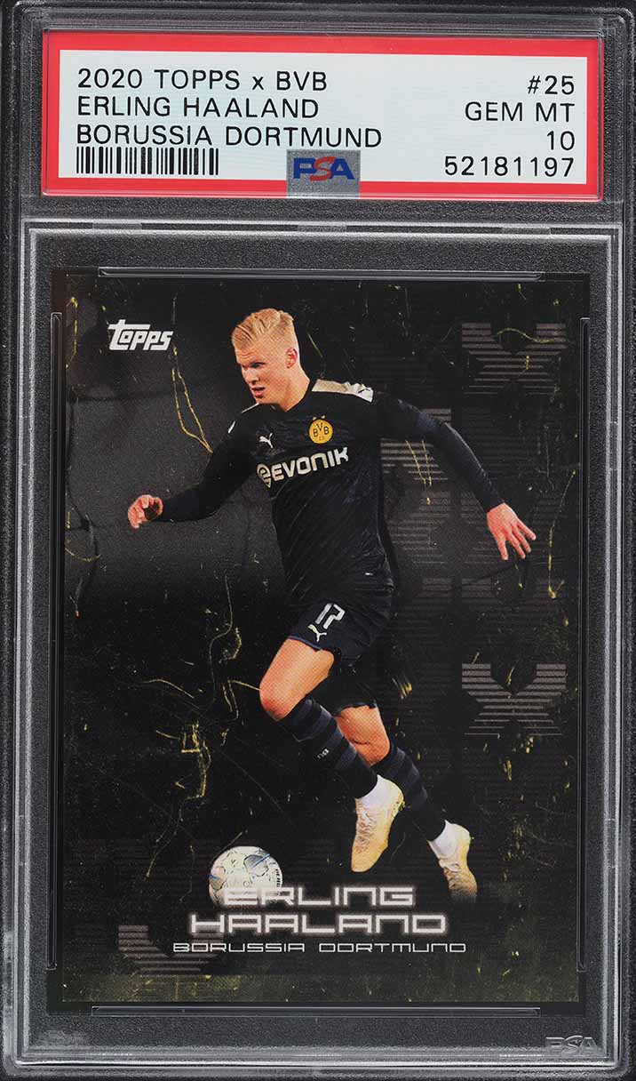 2020 Topps x BVB Borussia Dortmund Erling Haaland #25 PSA 10 GEM MINT