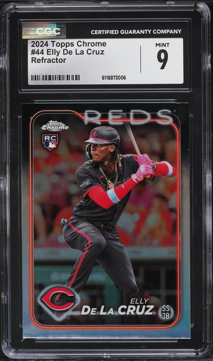2024 Topps Chrome Refractor Elly De La Cruz ROOKIE #44 CGC 9 MINT
