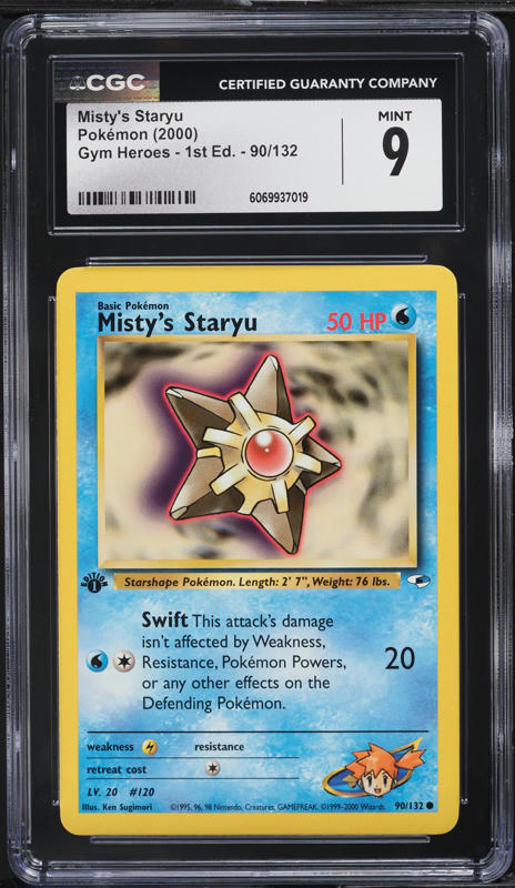 1998 Pokemon Japanese Gym 1 Hanada City Misty's Staryu #120 CGC 7