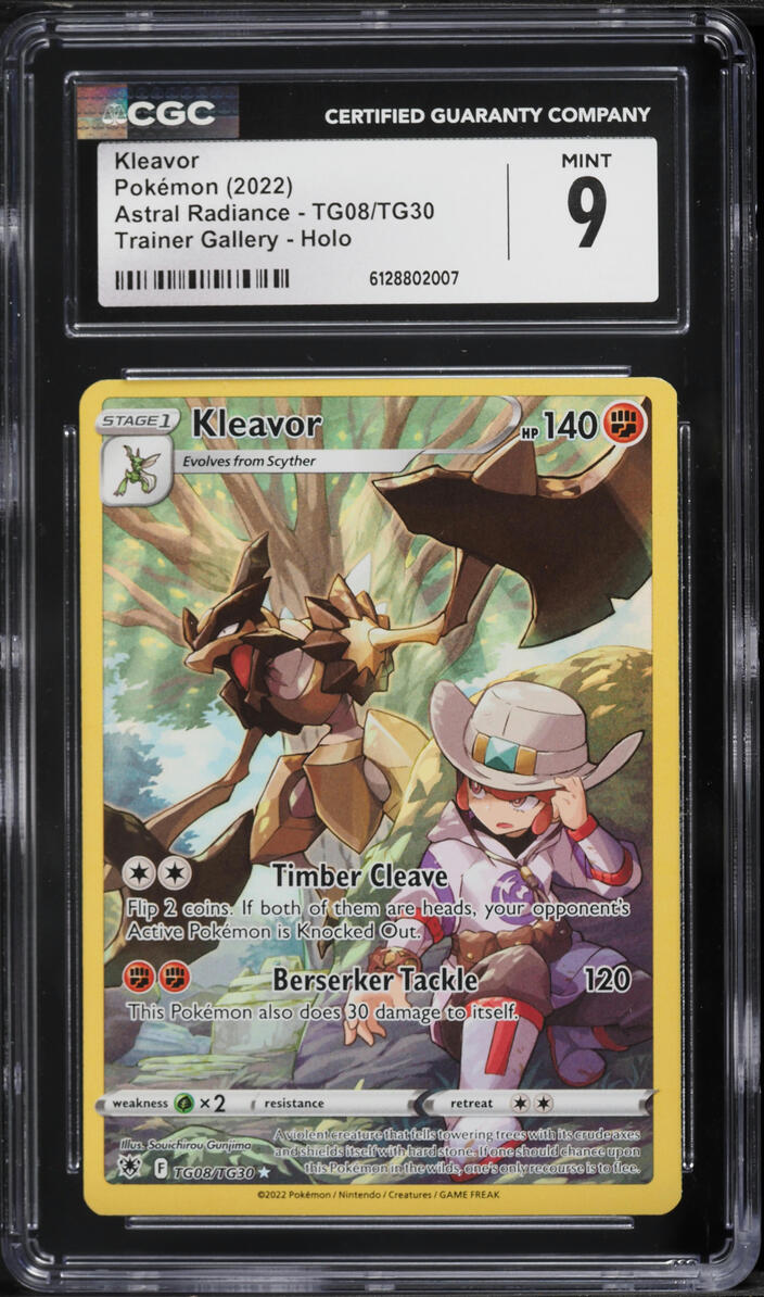 2022 Pokemon Sword & Shield Astral Radiance CHR Kleavor #TG08 CGC 9 MINT