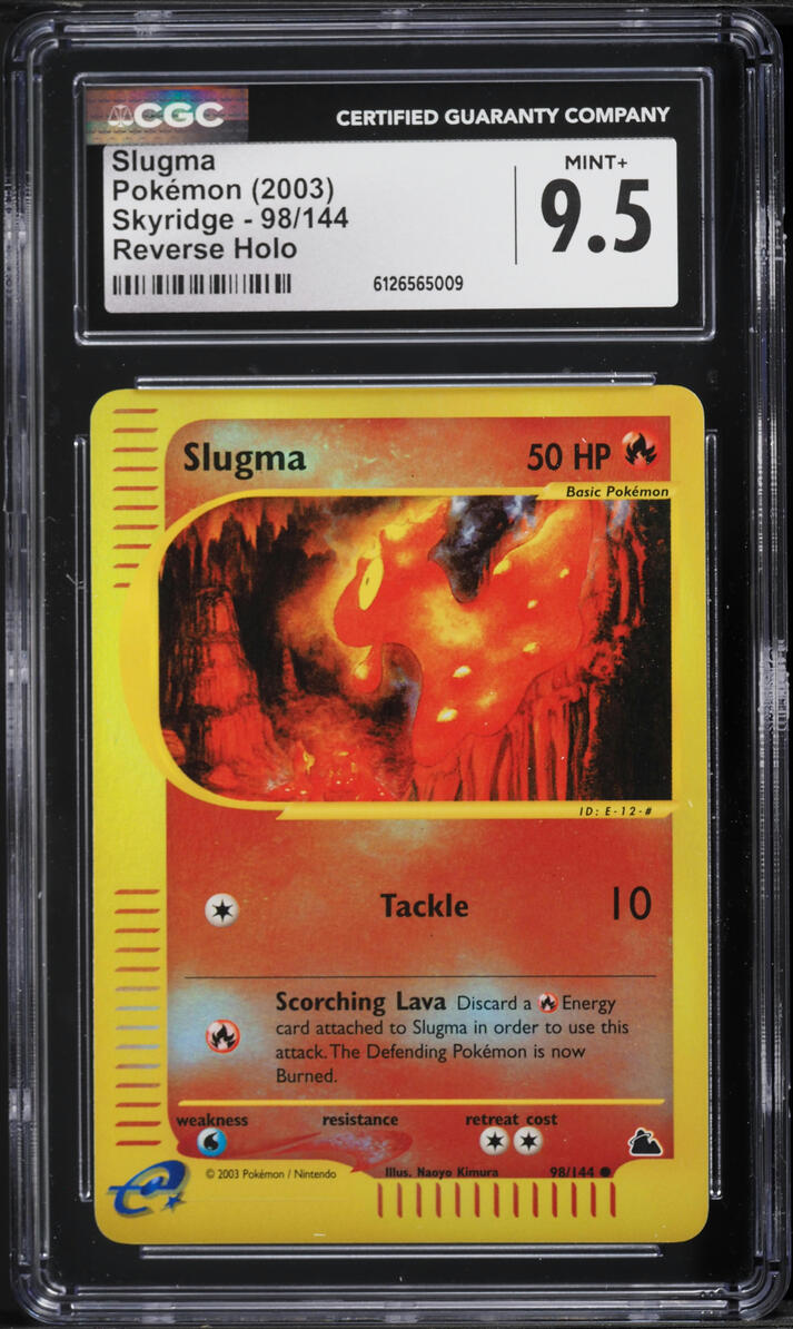 2003 Pokemon Skyridge Reverse Holo Slugma #98 CGC 9.5 MINT+