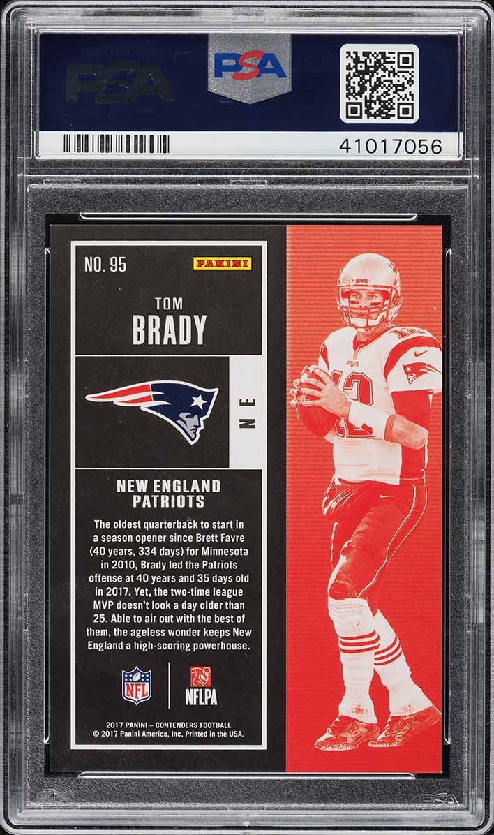 2017 Panini Contenders Championship Ticket Tom Brady /99 #95 PSA 10 GEM MINT