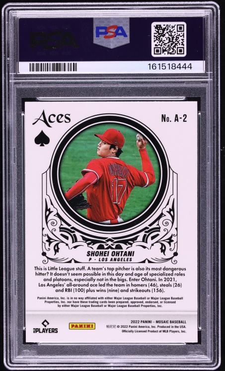 2022 Panini Mosaic Aces Shohei Ohtani #A-2 PSA 10 GEM MINT - Photo 2