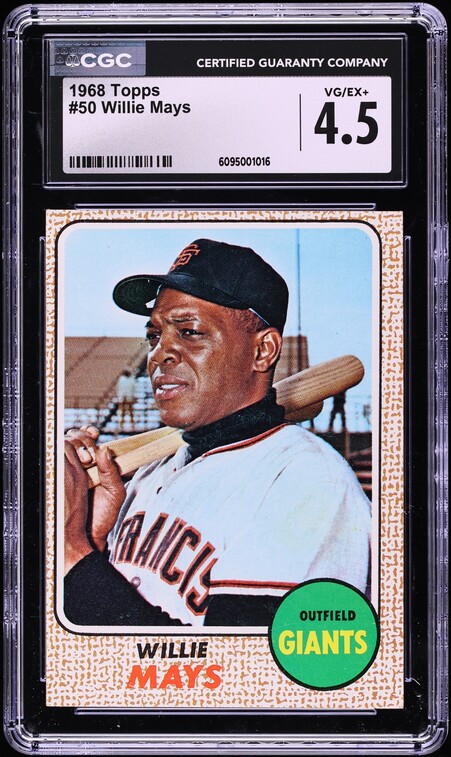 1968 Topps Willie Mays #50 CGC 4.5 VGEX+