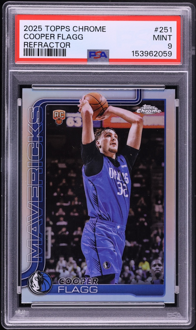 2025 Topps Chrome Refractor Cooper Flagg ROOKIE #251 PSA 9 MINT