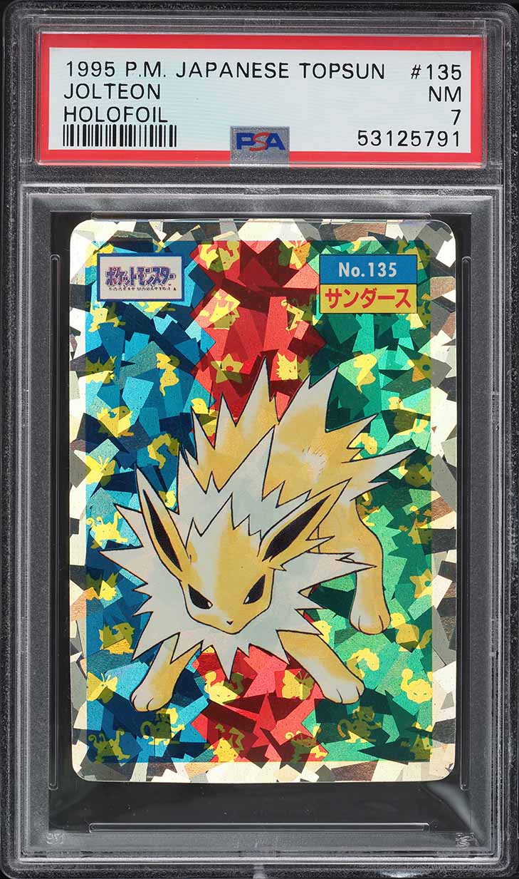 1997 Pokemon Japanese Topsun Holofoil Jolteon #135 PSA 7 NRMT