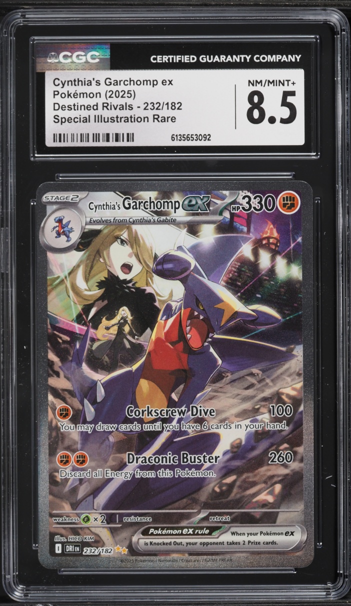 2025 Pokemon Scarlet & Violet Destined Rivals SIR Cynthia's Garchomp EX #232 CGC 8.5 NM-MT+