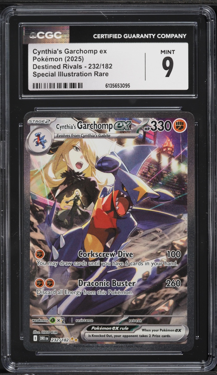 2025 Pokemon Scarlet & Violet Destined Rivals SIR Cynthia's Garchomp EX #232 CGC 9 MINT