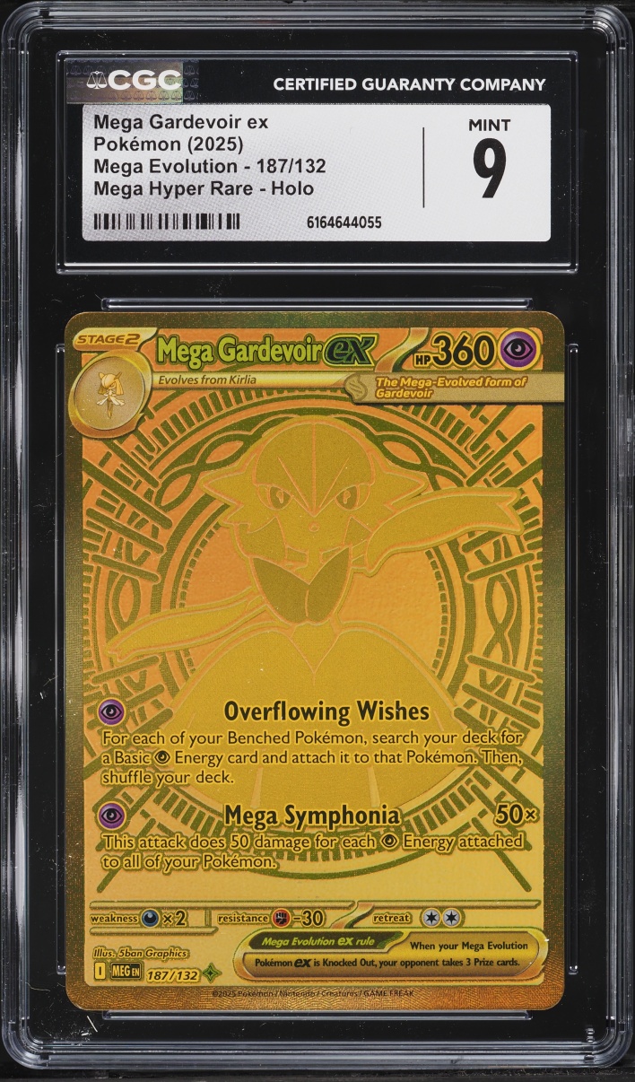 2025 Pokemon Mega Evolution MHR Mega Gardevoir ex #187 CGC 9 MINT
