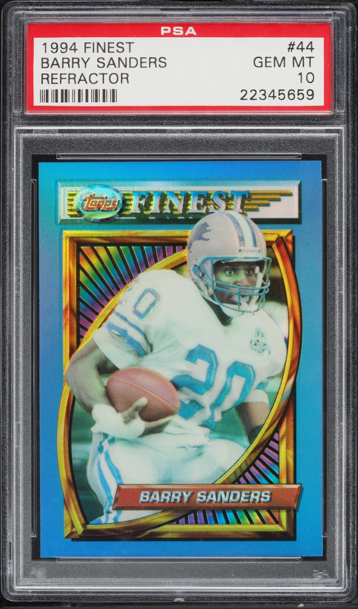 1994 Finest Refractor Barry Sanders #44 PSA 10 GEM MINT