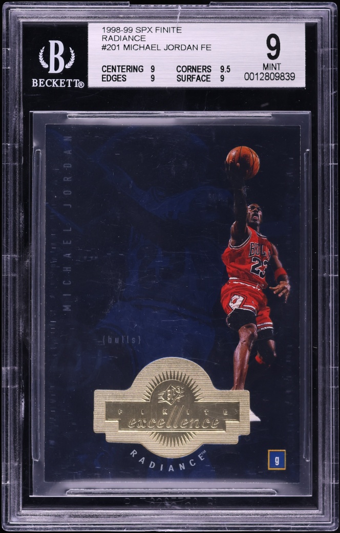 1998 SPx Finite Radiance Michael Jordan /590 #201 BGS 9 MINT