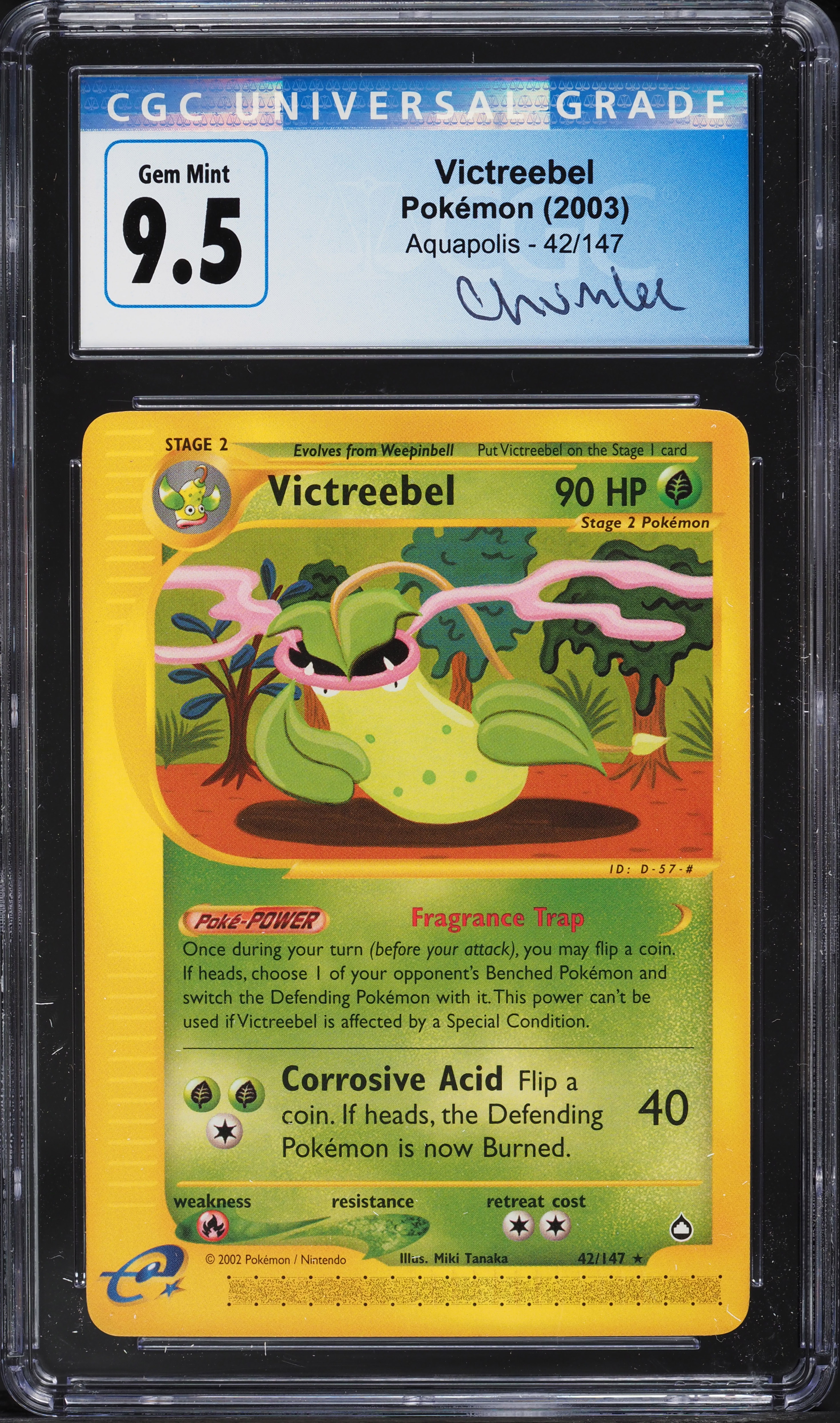 2003 Pokemon Aquapolis Victreebel #42 CGC 9.5 GEM MINT