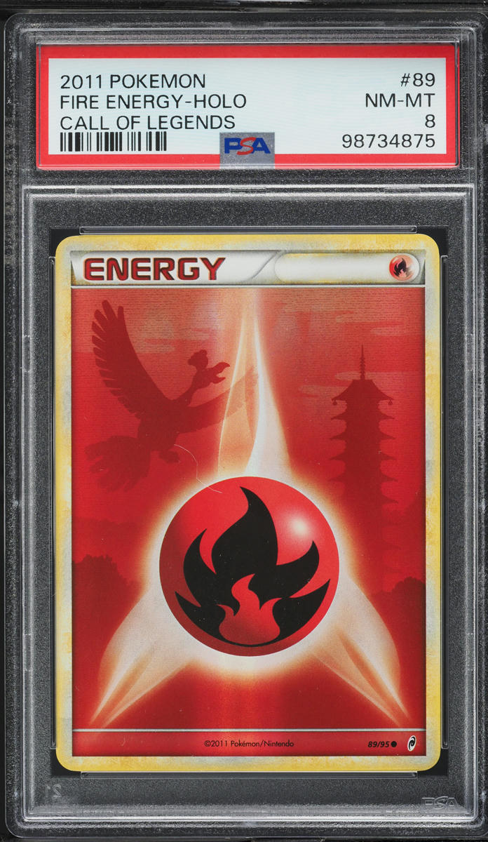 2011 Pokemon Call Of Legends Holo Fire Energy #89 PSA 8 NM-MT