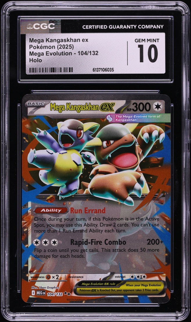 2025 Pokemon Mega Evolution Holo Mega Kangaskhan ex #104 CGC 10 GEM MINT