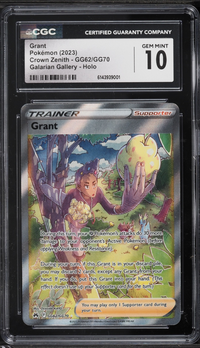 2023 Pokemon Sword & Shield Crown Zenith Full Art Grant #GG62 CGC 10 GEM MINT