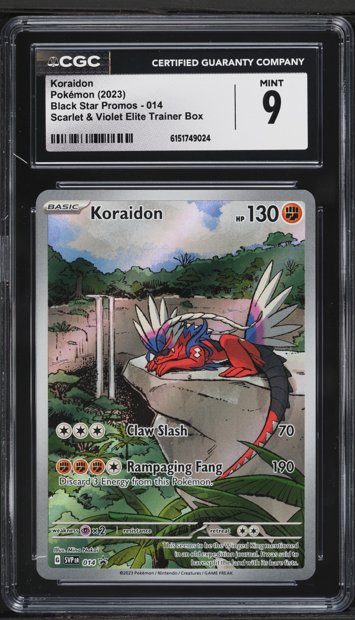 2023 Pokemon Scarlet & Violet Promo ETB Full Art Koraidon #14 CGC 9 MINT