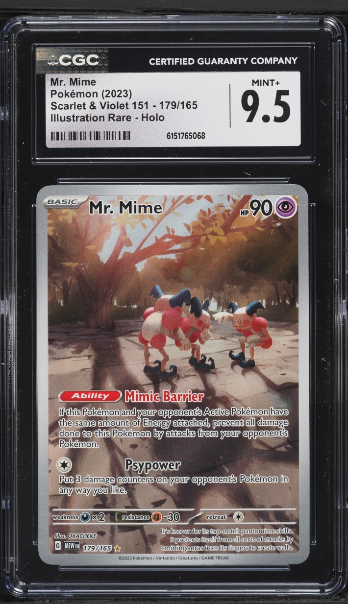2023 Pokemon Scarlet & Violet 151 IR Mr. Mime #179 CGC 9.5 MINT+
