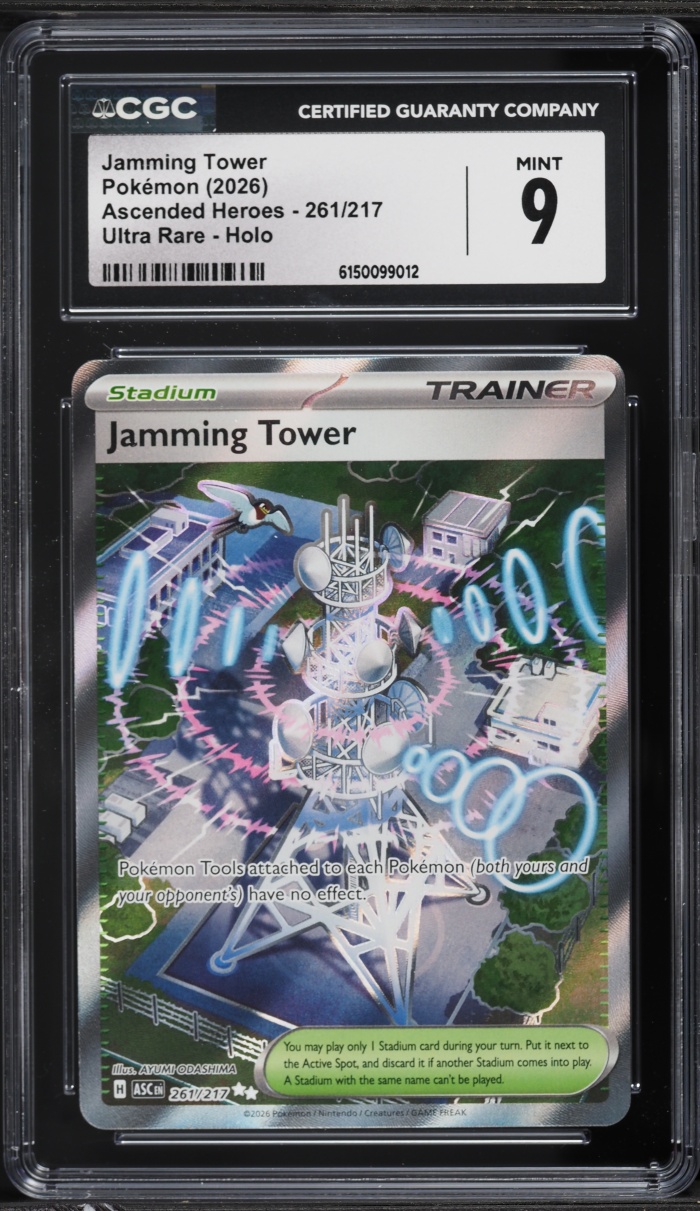 2026 Pokemon Mega Evolution Ascended Heroes Full Art Jamming Tower #261 CGC 9 MINT