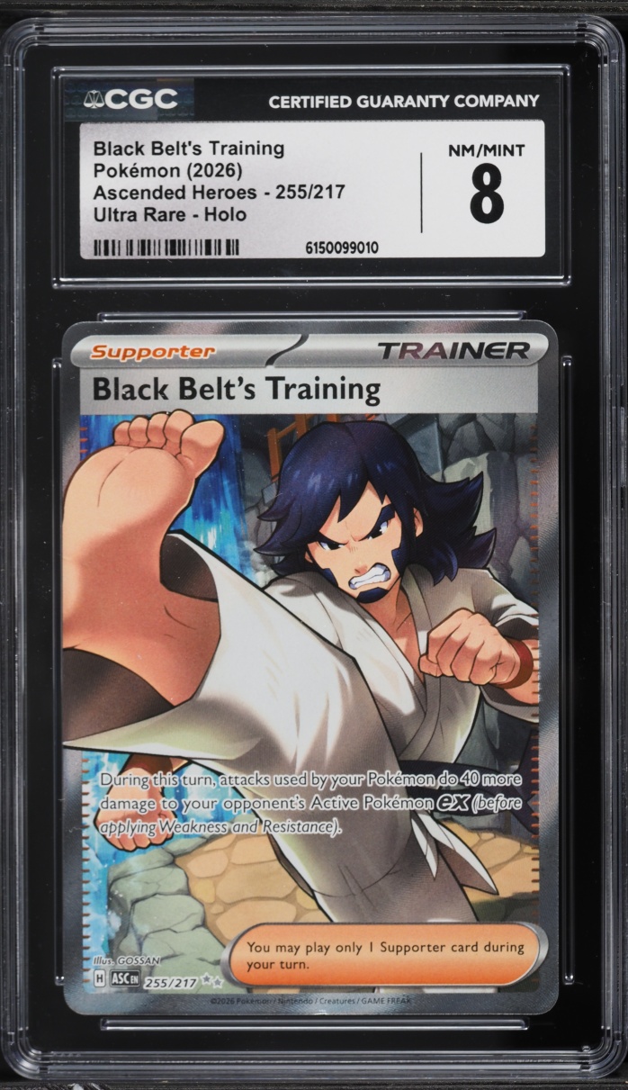 2026 Pokemon Mega Evolution Ascended Heroes Full Art Black Belt's Training #255 CGC 8 NM-MT