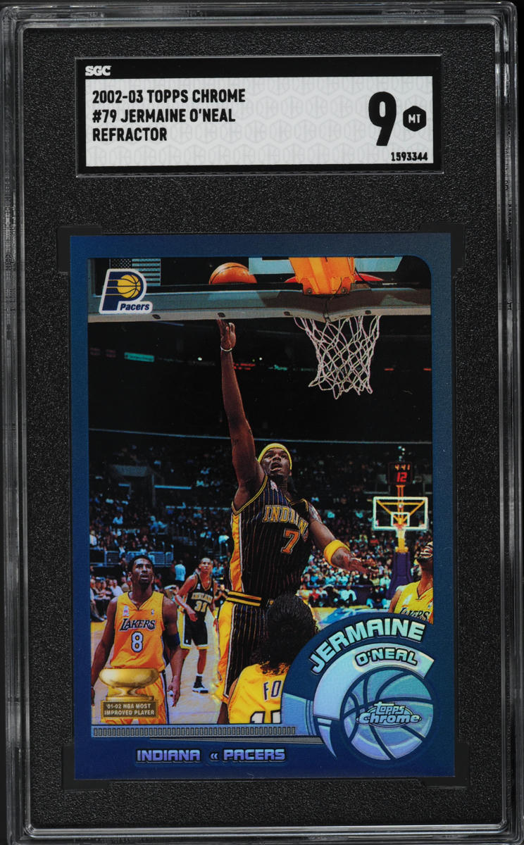2002 Topps Chrome Refractor Jermaine O'Neal #79 SGC 9 MINT