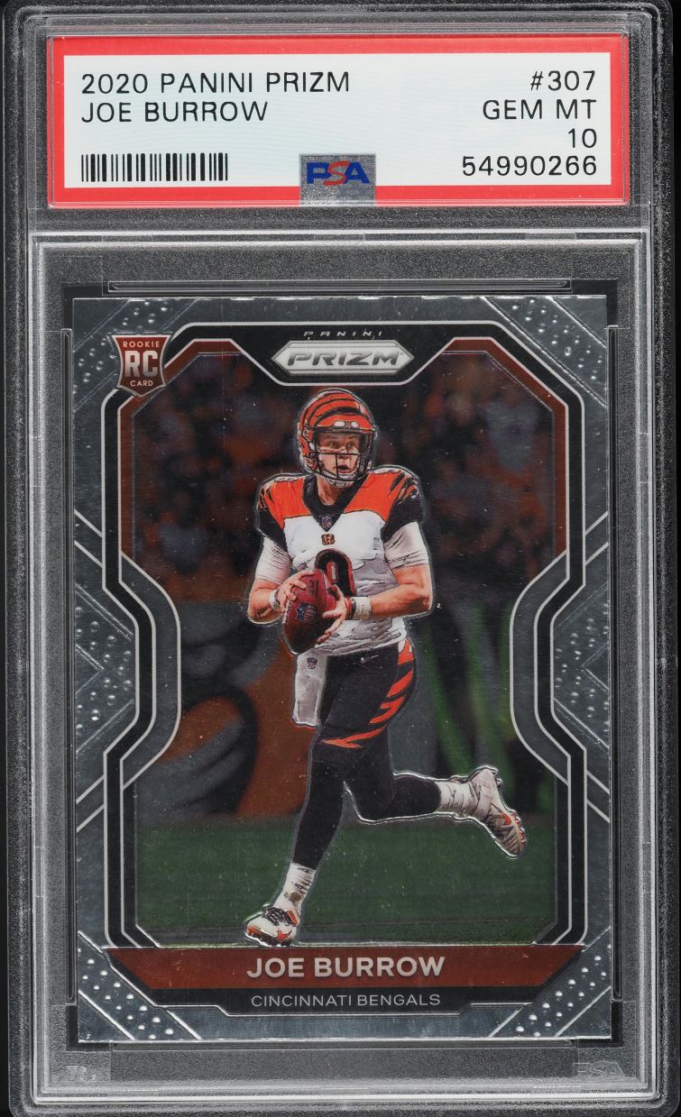 2020 Panini Prizm Joe Burrow ROOKIE #307 PSA 10 GEM MINT