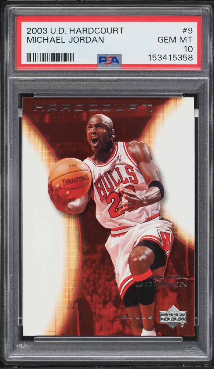 2003 Upper Deck Hardcourt Michael Jordan #9 PSA 10 GEM MINT