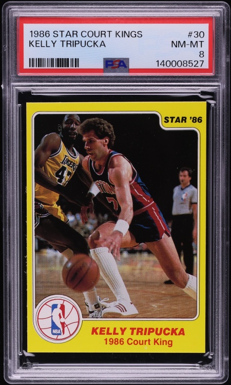 1986 Star Court Kings Kelly Tripucka ROOKIE #30 PSA 8 NM-MT