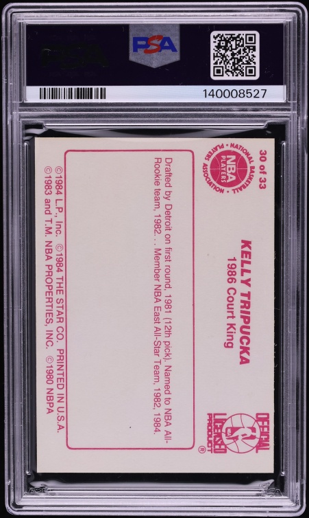 1986 Star Court Kings Kelly Tripucka ROOKIE #30 PSA 8 NM-MT