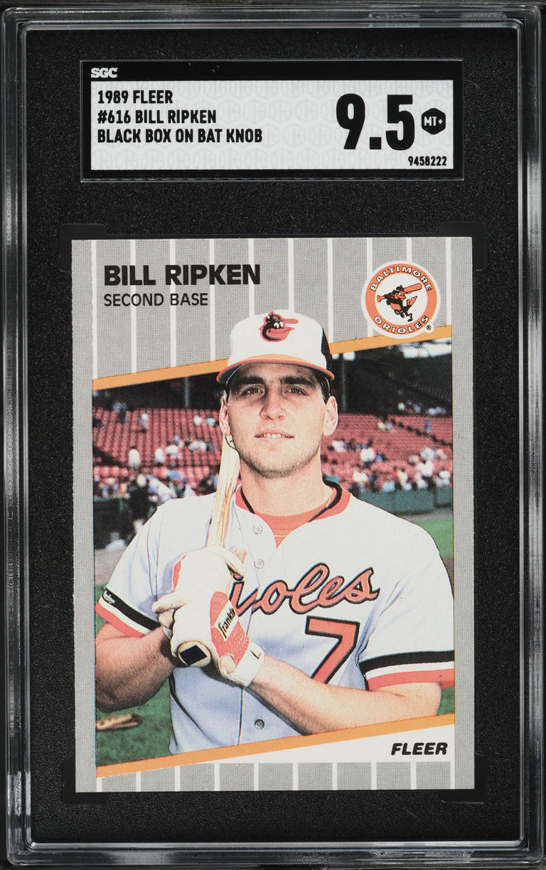 1989 Fleer Bill Ripken ROOKIE, BLACK BOX #616 SGC 9.5 MINT+
