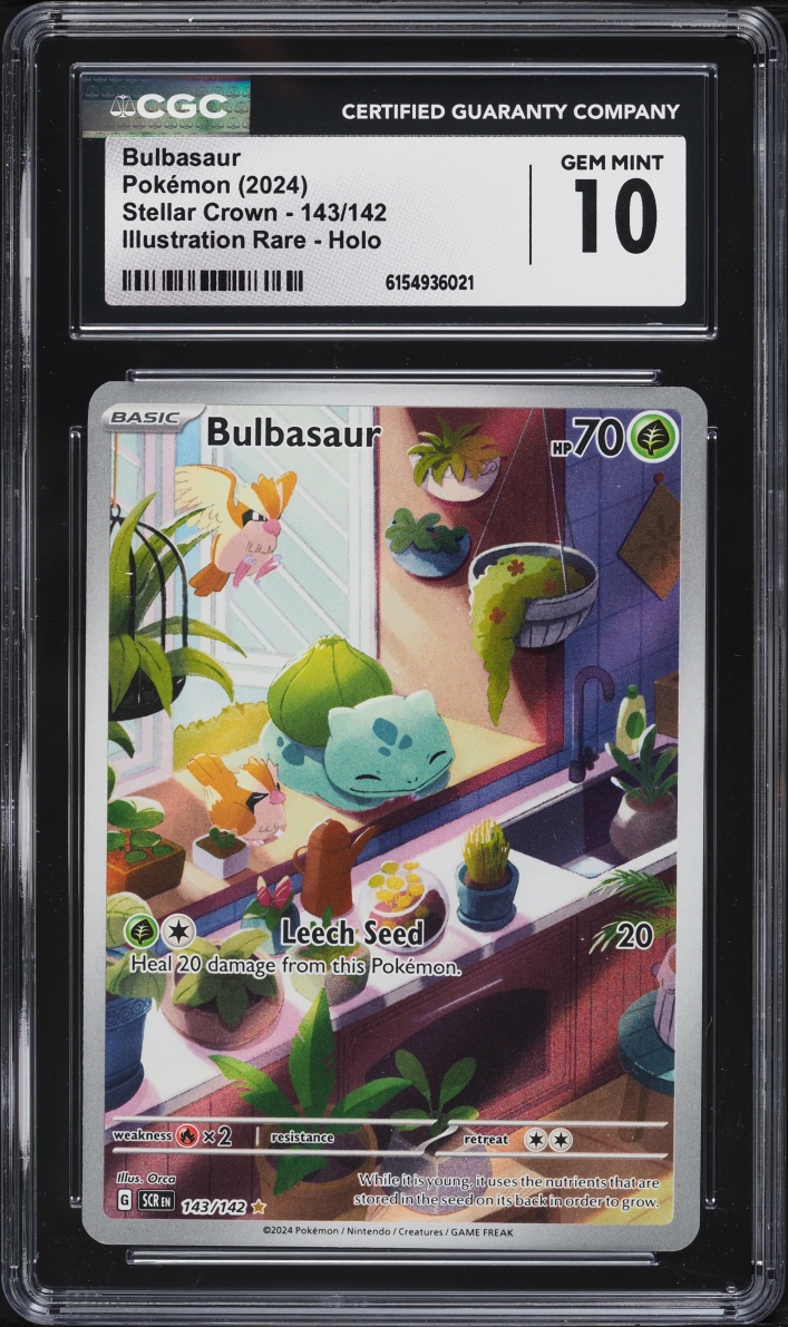 2024 Pokemon Scarlet & Violet Stellar Crown IR Bulbasaur #143 CGC 10 GEM MINT