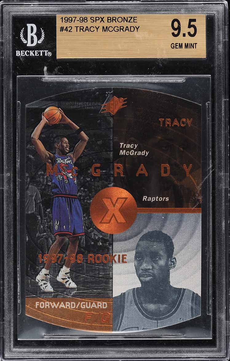 1997 Metal Universe Precious Metal Gems Tracy McGrady PMG ROOKIE
