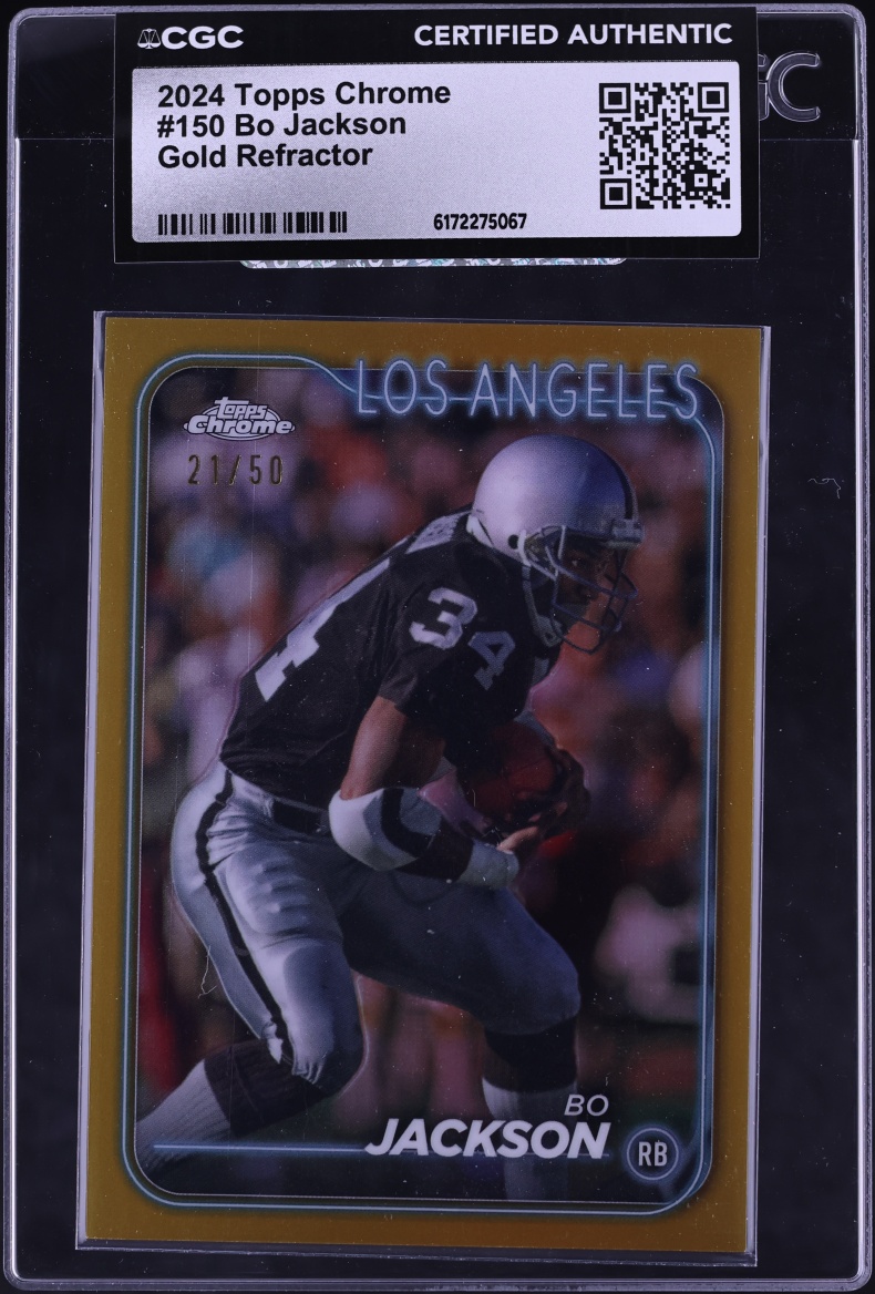 2024 Topps Chrome Gold Refractor Bo Jackson /50 #150 CGC AUTH