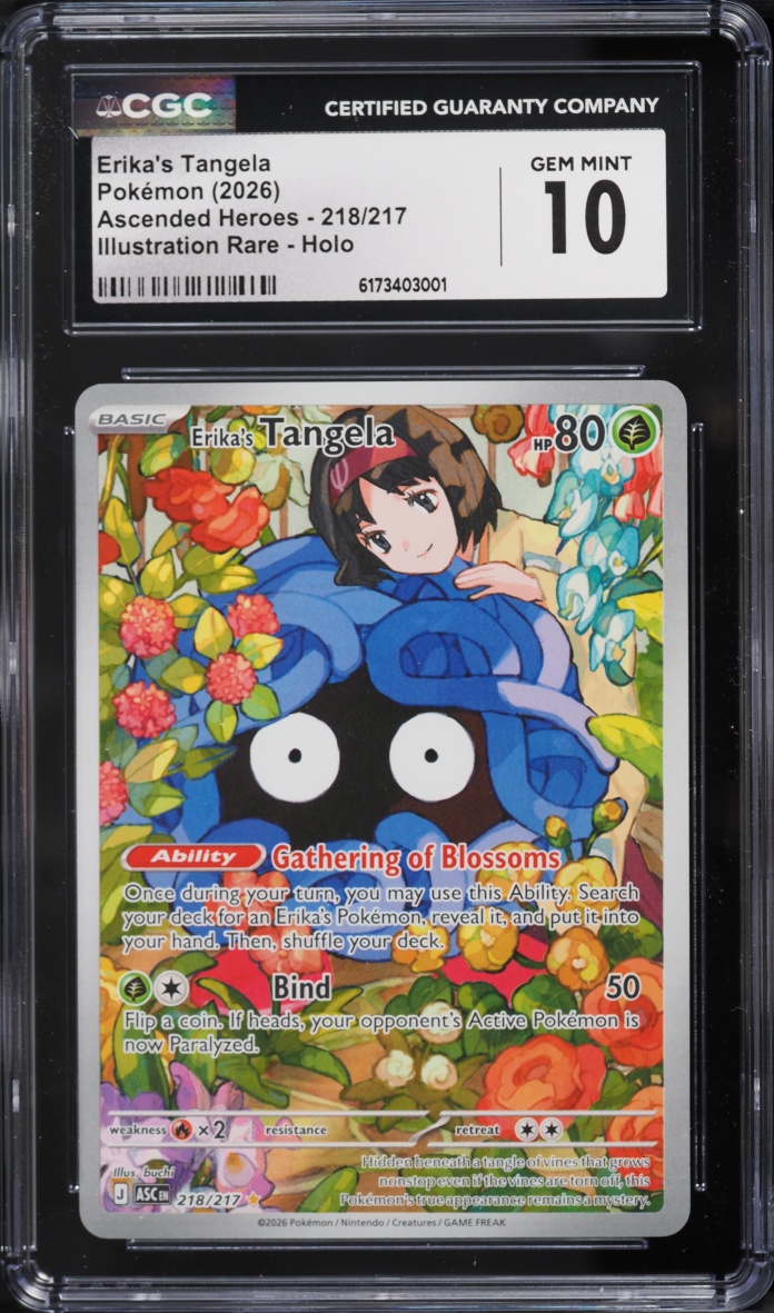 2026 Pokemon Mega Evolution Ascended Heroes IR Erika's Tangela #218 CGC 10 GEM MINT