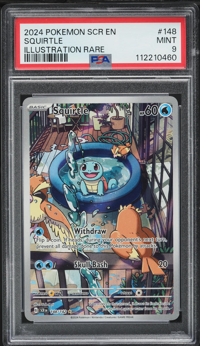 2023 Pokemon Scarlet & Violet Stellar Crown IR Squirtle #148 PSA 9 MINT