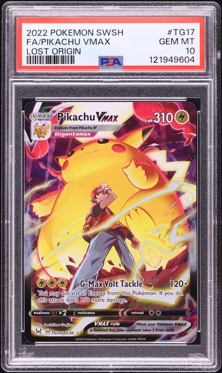 2020 Pokemon Japanese S-P Pikapika! Full Art Pikachu Vmax #123 PSA