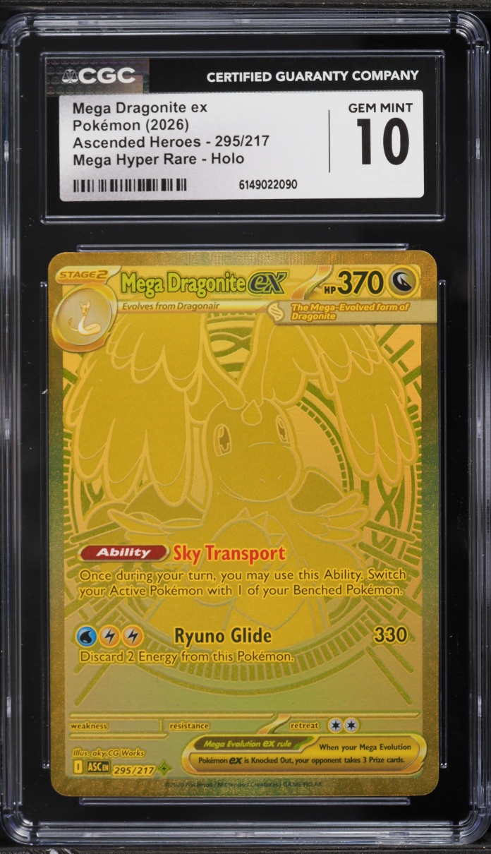 2026 Pokemon Mega Evolution Ascended Heroes MHR Mega Dragonite Ex #295 CGC 10 GEM MINT