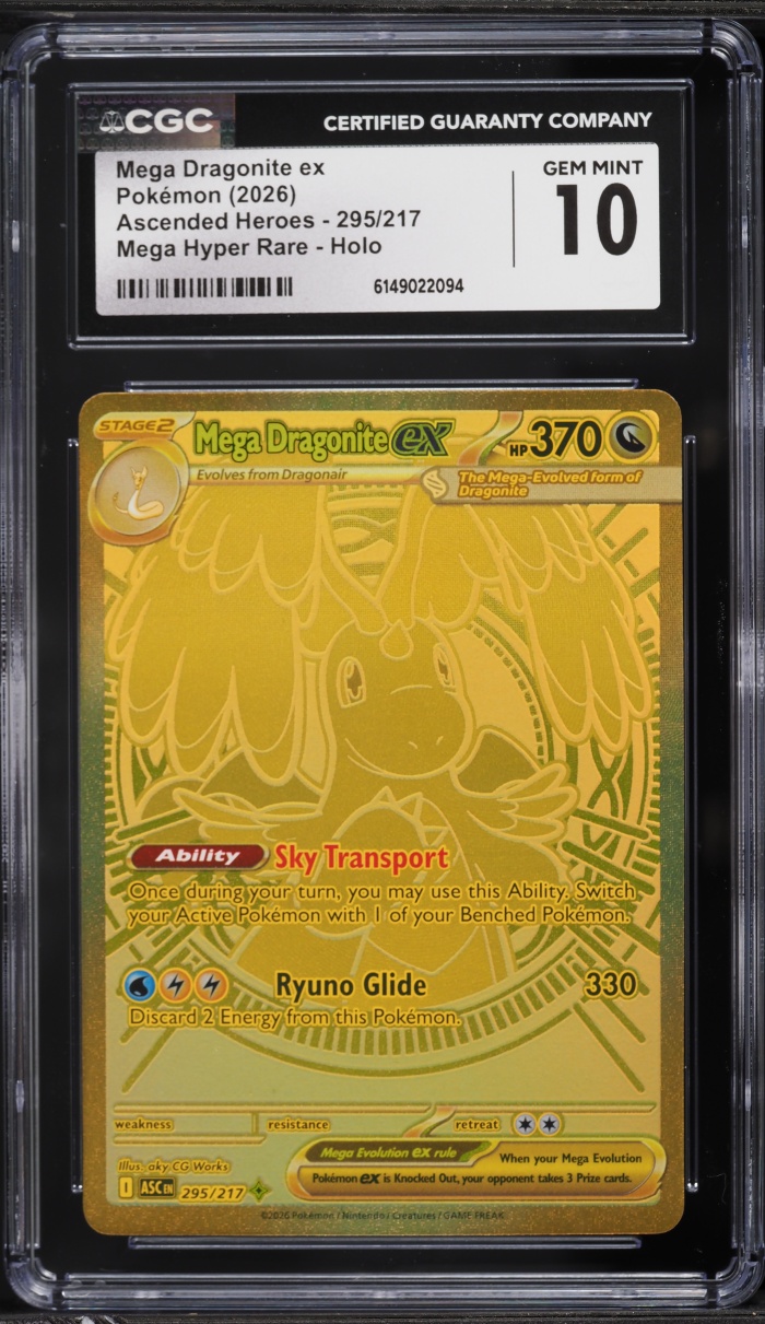 2026 Pokemon Mega Evolution Ascended Heroes MHR Mega Dragonite Ex #295 CGC 10 GEM MINT