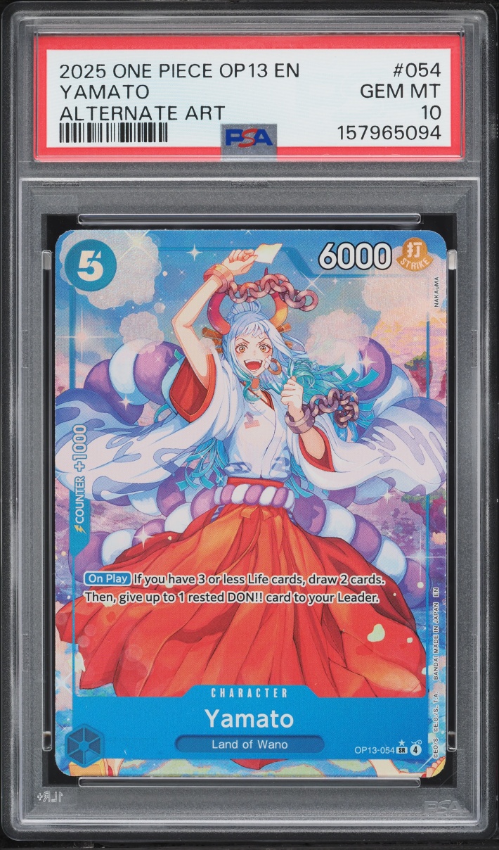 2025 One Piece Carrying On His Will Alt Art Yamato #OP13-054 PSA 10 GEM MINT