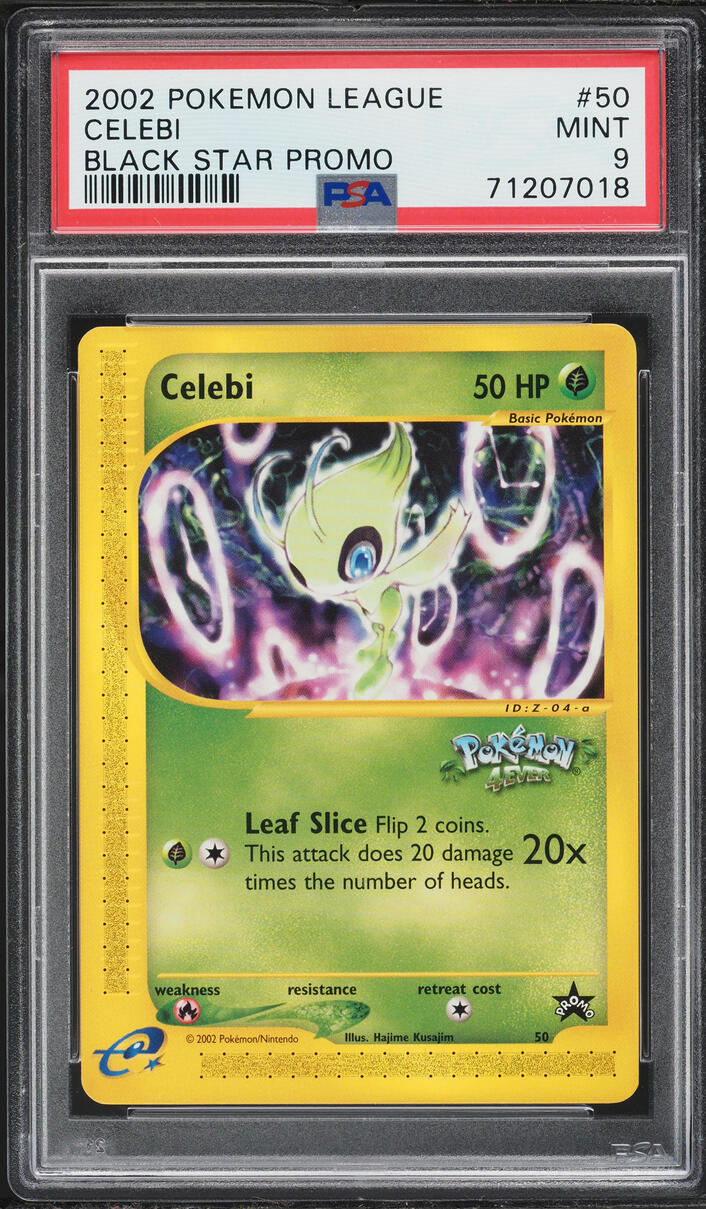 2002 Pokemon League Black Star Promo Celebi #50 PSA 9 MINT