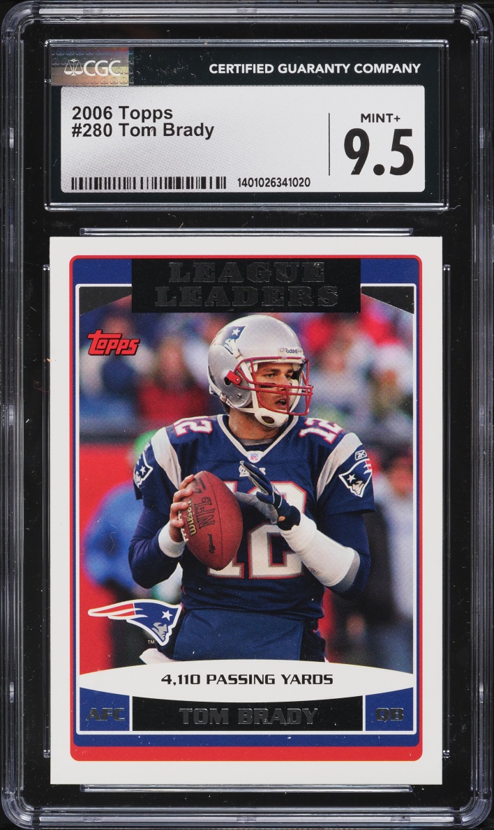 2006 Topps Football Tom Brady #280 CGC 9.5 MINT+